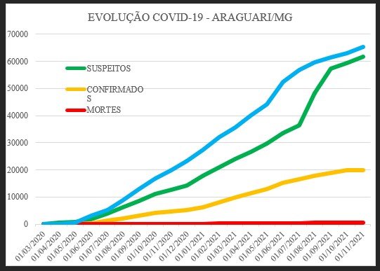 Number of confirmed COVID-19 cases and deaths from March 2020 to November
            2021