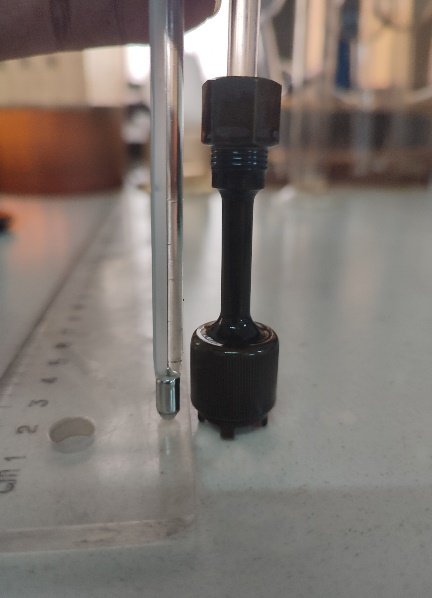 Adjustment diagram of thermometer and filter device